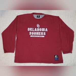 Vintage Oklahoma Sooners Starter Long Sleeve T-Shirt  Men Size XL